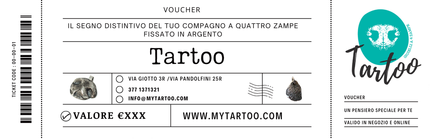 GIFT CARD CON IL KIT PER PRENDERE L'IMPRONTA DEL NASO